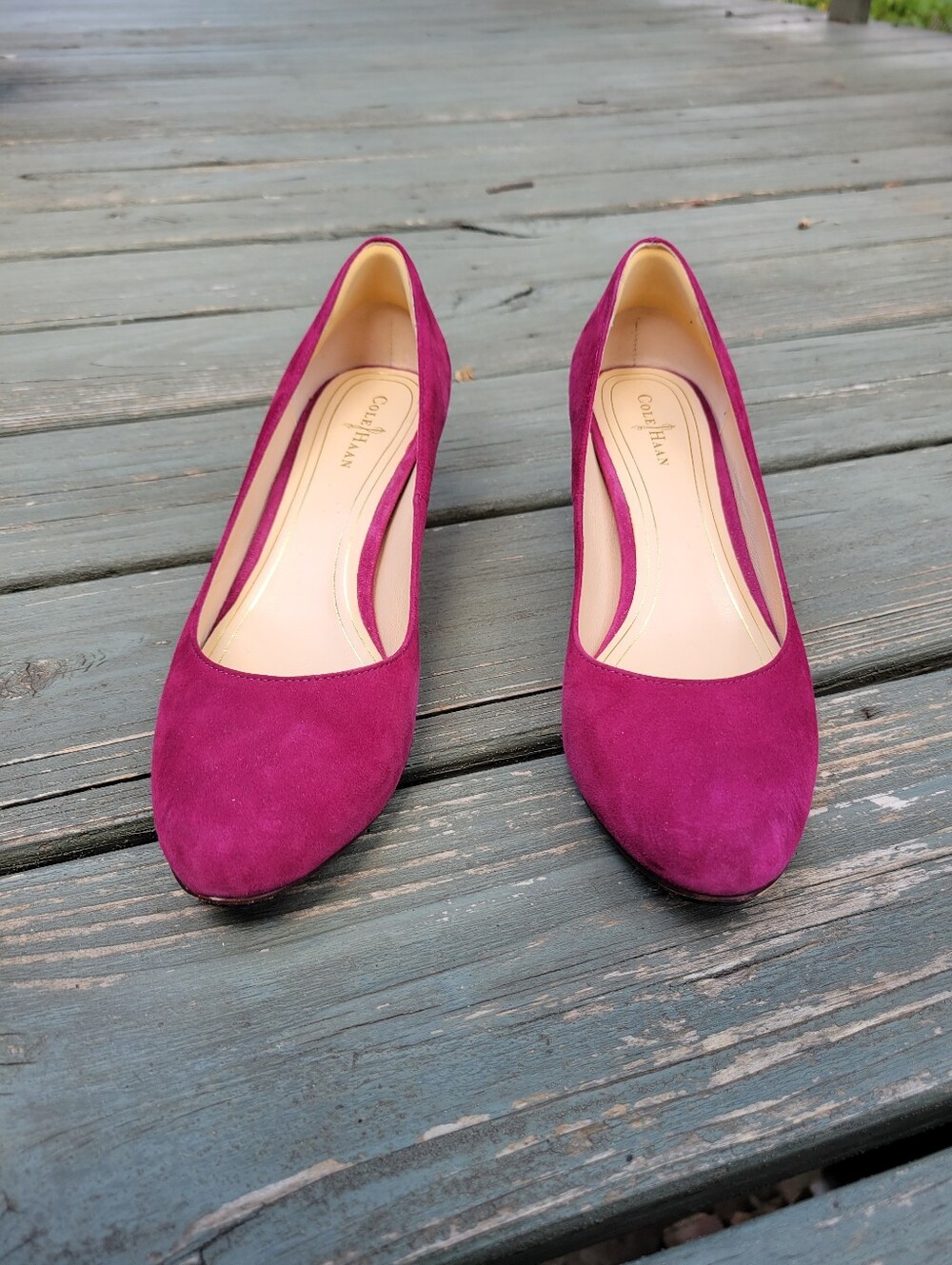 Cole Haan Suede Pumps in Deep Fuchsia, 7 1/2